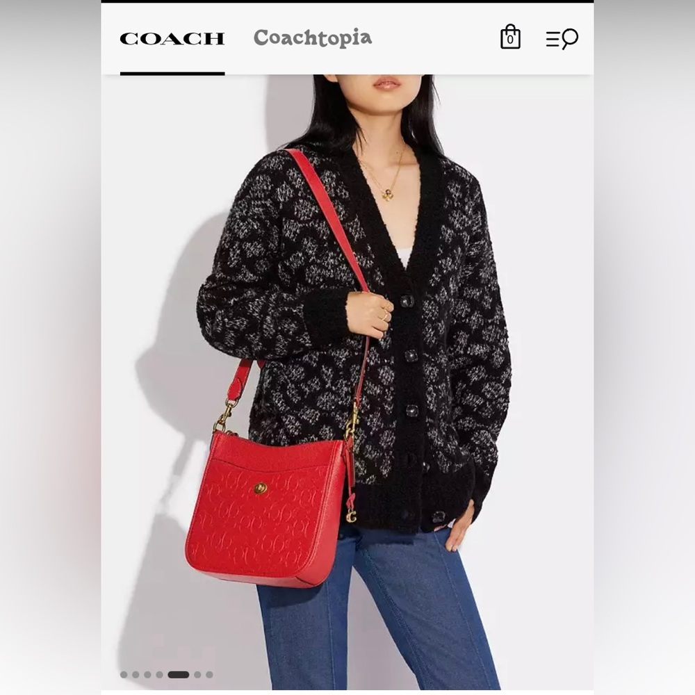 Coach Chaise Crossbody Red Leather Bag